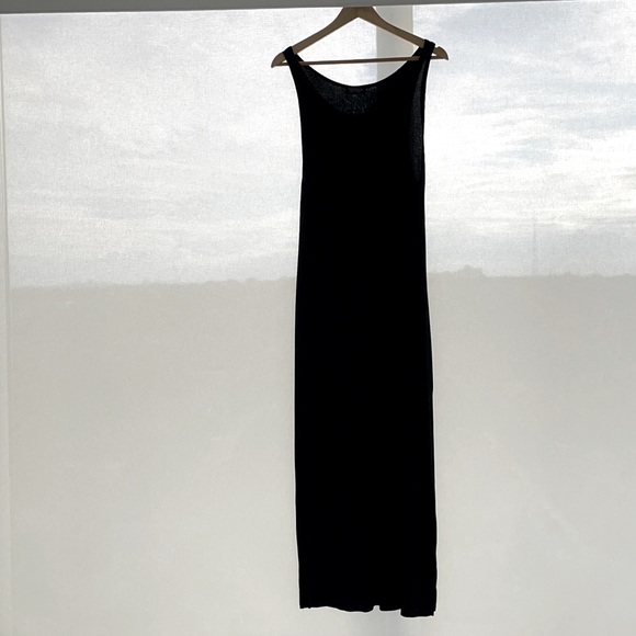 Black ribbed TOPSHOP maxi dress - Picture 1 of 5